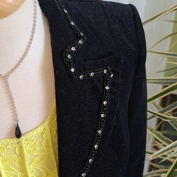 Bisou Bisou Black Sparkly Jacket - Picture 5 of 16